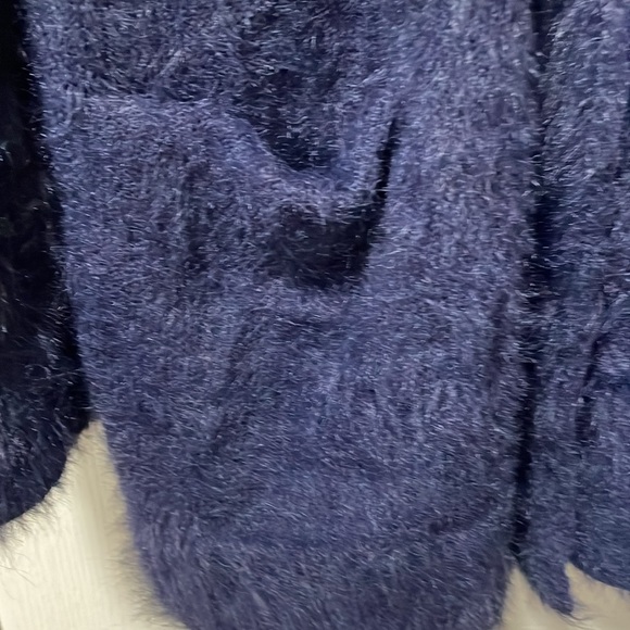 Banana Republic Sanctuary fuzzy deep blue small cardigan - Picture 3 of 5